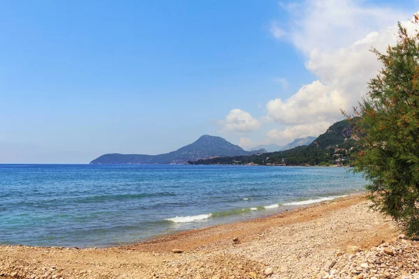 Línea Costera Del Mar Adriático Montenegro Fondo Viaje Paisaje Natural —  Fotos de Stock