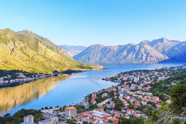 View Old City Kotor Boka Kotor Bay Adriatic Sea Mountains — Stock Photo, Image