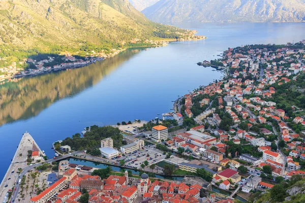 View Old City Kotor Boka Kotor Bay Adriatic Sea Mountains — Stock Photo, Image