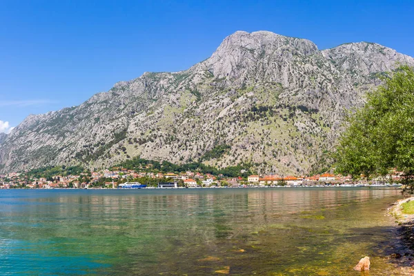Adriatic Sea Coastline Boka Kotor Bay City Kotor Mediterranean Summer — Stock Photo, Image