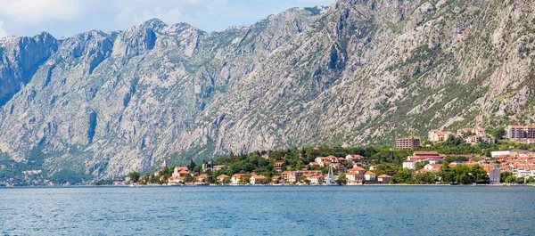 View Old European City Boka Kotor Bay Surrounded Mountains Adriatic — 스톡 사진