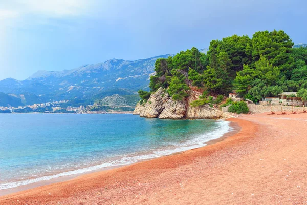 Impresionante Playa Tropical Costa Del Mar Adriático Montenegro Hermoso Paisaje —  Fotos de Stock
