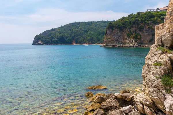 Costa Del Mar Adriático Cerca Ciudad Budva Montenegro Paisaje Marino —  Fotos de Stock