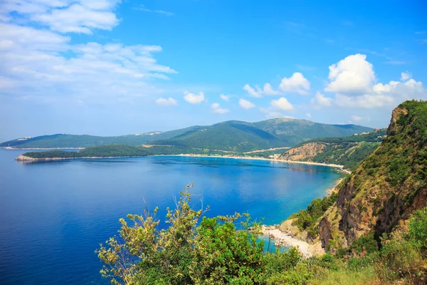 Vista Cima Costa Mar Adriático Montenegro Paisagem Natural Férias Para — Fotografia de Stock