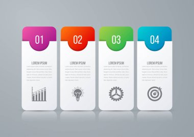 Vektör çizim infographics 4 seçenekleri