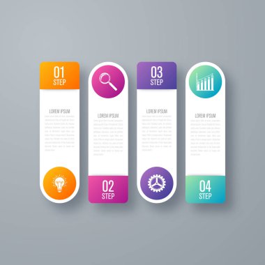 Vektör çizim infographics 4 seçenekleri