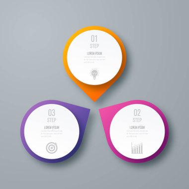 Vektör çizim infographics 3 seçenekleri