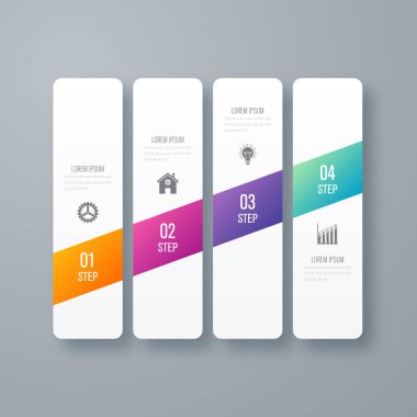 Vektör çizim infographics 4 seçenekleri