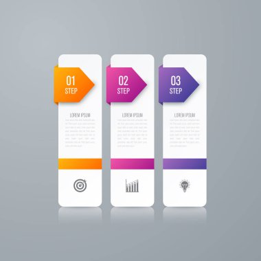 Vektör çizim infographics 3 seçenekleri