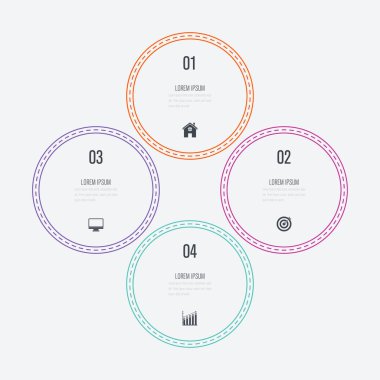 Vektör çizim infographics 4 seçenekleri