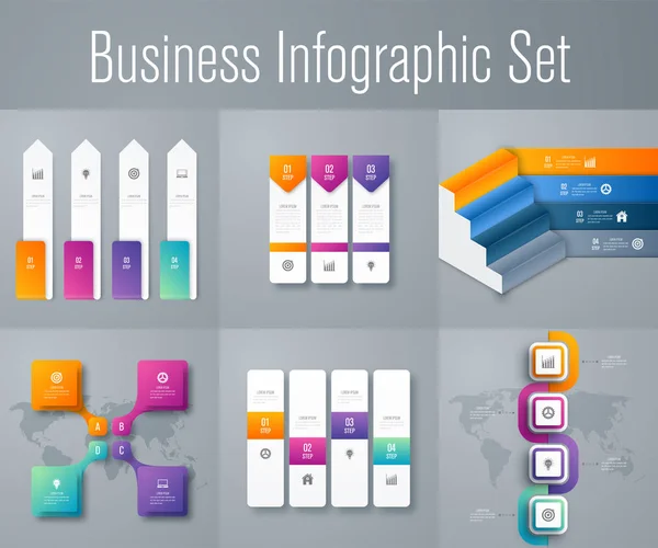 Set mit Infografiken — Stockvektor