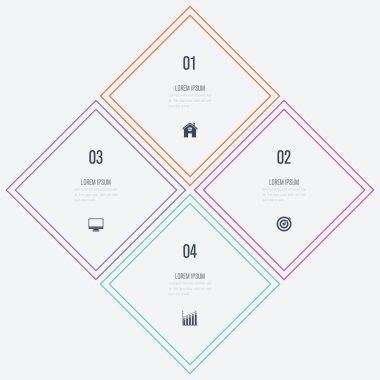 Vektör çizim infographics 4 seçenekleri