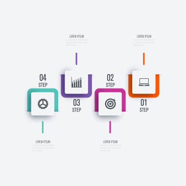 Vektör çizim infographics 4 seçenekleri