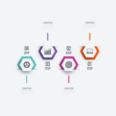 Vektör çizim infographics 4 seçenekleri