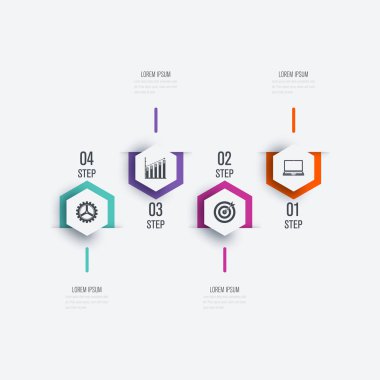 Vektör çizim infographics 4 seçenekleri