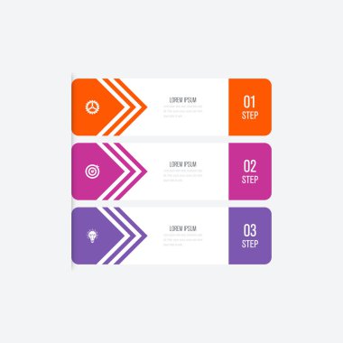 Vektör çizim infographics 3 seçenekleri