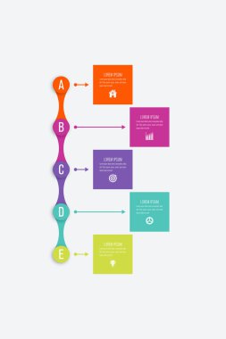 Vektör çizim infographics 5 seçenekleri