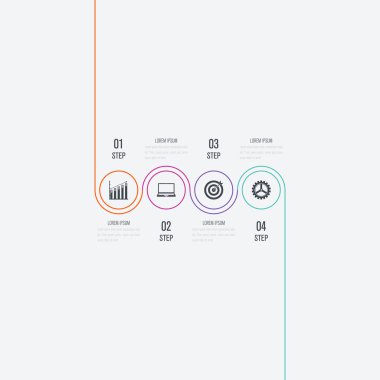 Vektör çizim infographics 4 seçenekleri