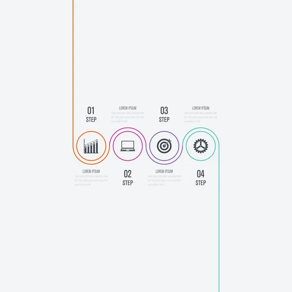 ベクトルの図 4 のインフォ グラフィック オプション — ストックベクタ