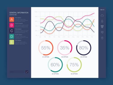 Pano Infographic şablonu modern tasarımı ile