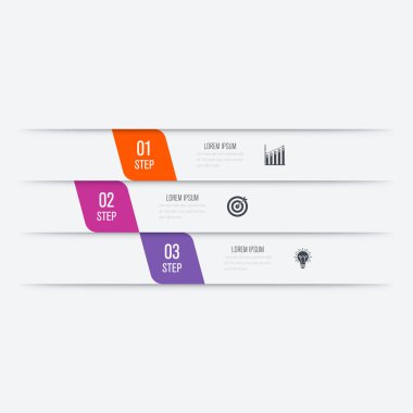 Vektör çizim infographics 3 seçenekleri