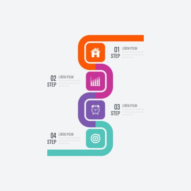 Vektör çizim infographics dört seçenekleri