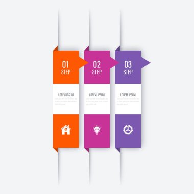 Vektör çizim infographics 3 seçenekleri