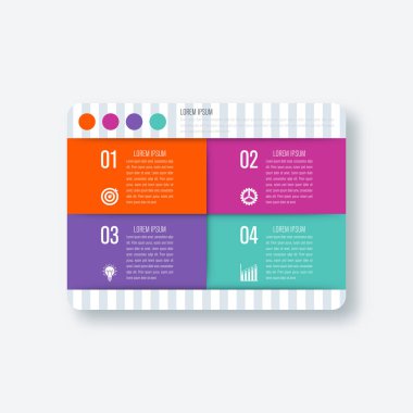 Vektör çizim infographics dört seçenekleri