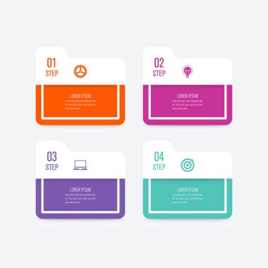 Vektör çizim infographics dört seçenekleri