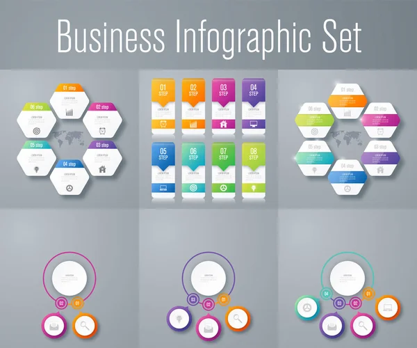 Set with infographics — Stock Vector