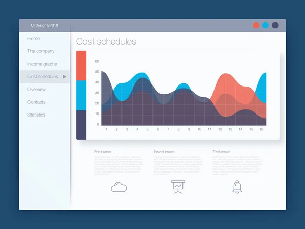 Dashboard infographic template with modern UI design