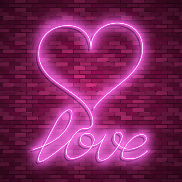 Happy Valentines Day. Neon. Vector arhivă de imagini — Vector de stoc