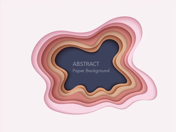 Fondo 3d abstracto con formas de corte en papel. Diseño de papel, vector creativo ilustración de moda . — Vector de stock