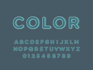 Retro yazı tipi ve alfabe. Stok vektör illüstrasyon