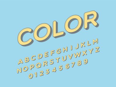 Retro yazı tipi ve alfabe. Stok vektör illüstrasyon