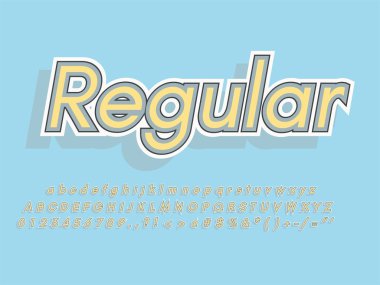 Retro yazı tipi ve alfabe. Stok vektör illüstrasyon