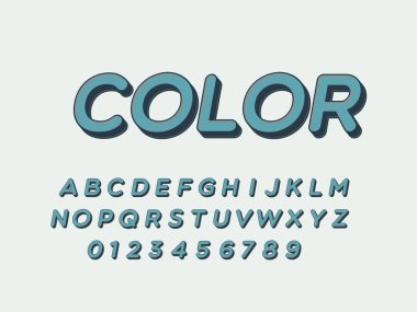 Retro yazı tipi ve alfabe. Stok vektör illüstrasyon