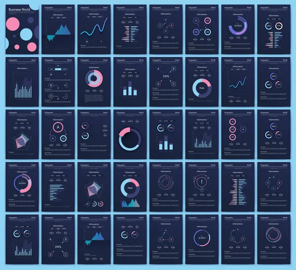 Conceito de vetor infográfico moderno. Brochuras gráficas de negócios . — Vetor de Stock