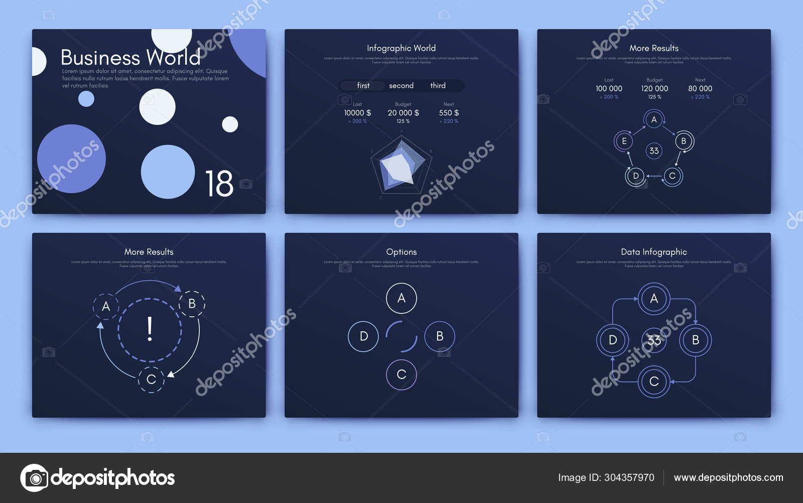 Infographic vector brochure elements for business illustration Stock