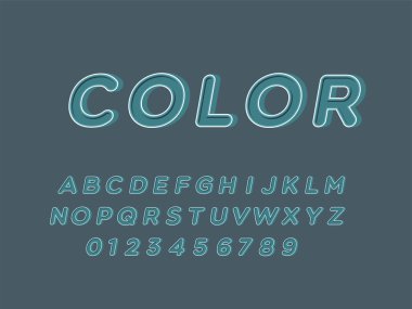 Retro yazı tipi ve alfabe. Stok vektör illüstrasyon