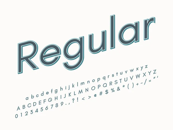 Retro lettertype en alfabet. Stock vector illustratie — Stockvector