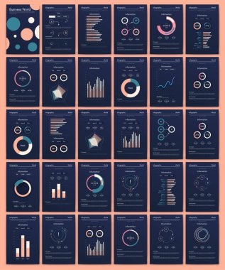 Modern Infographic vektör kavramı. İş grafik broşürler.