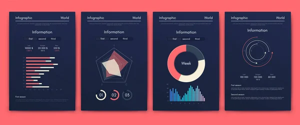 现代的信息图表矢量的概念。商业图形小册子. — 图库矢量图片