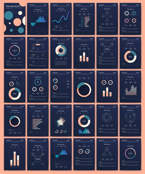 Modern Infographic vektör kavramı. İş grafik broşürler. — Stok Vektör