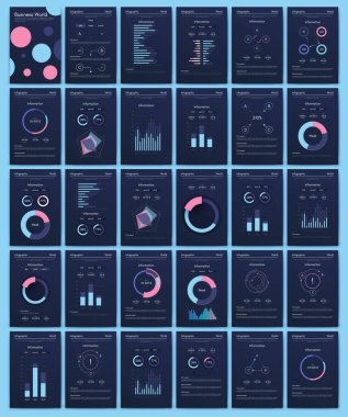 Modern Infographic vektör kavramı. İş grafik broşürler.