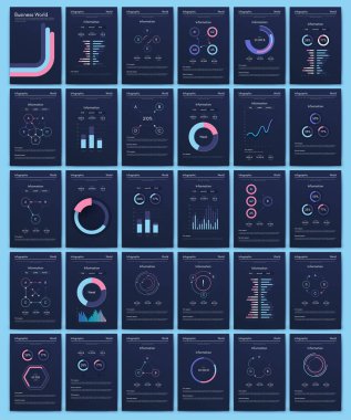 Modern Infographic vektör kavramı. İş grafik broşürler.