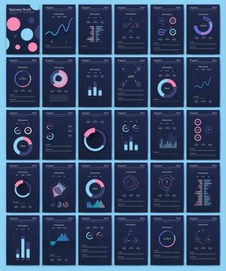 Modern Infographic vektör kavramı. İş grafik broşürler.