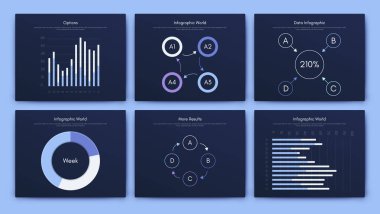 İş illüstrasyonu için infografik vektör broşür üyrã1/4cÃ1/4 elemanlarÄ±