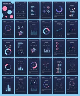 Modern Infographic vektör kavramı. İş grafik broşürler.