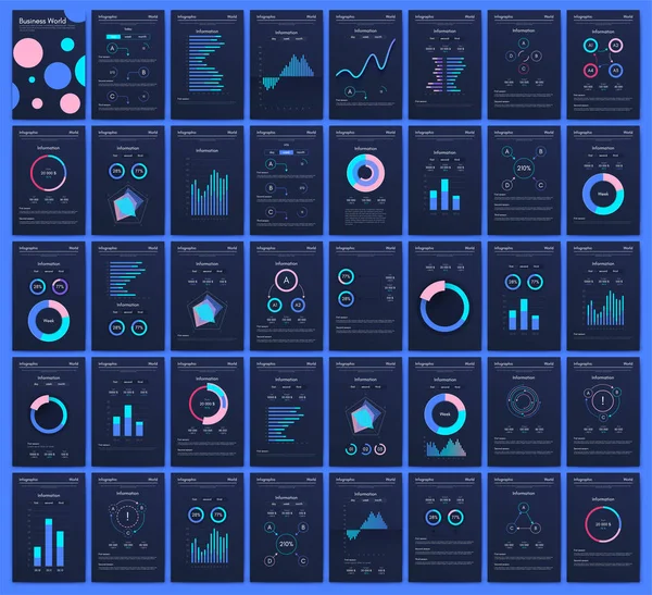 Conceito de vetor infográfico moderno. Brochuras gráficas de negócios . — Vetor de Stock